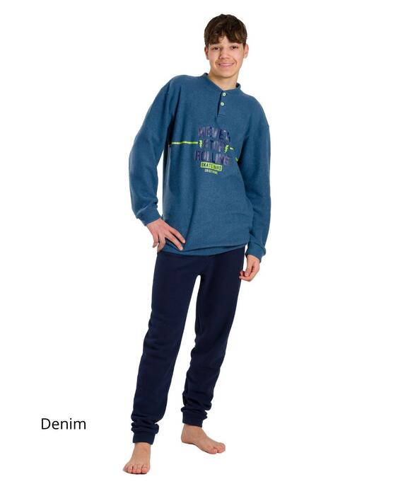 Pigiama da ragazzo in CALDO cotone lanato Martellina M4010