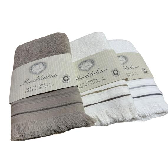 SET 2 ASCIUGAMANI IN COTONE SOPHIE MAISON MADDALENA
