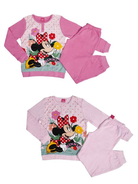 Pigiama da bambina in jersey di CALDO cotone Disney Minnie MIN1509