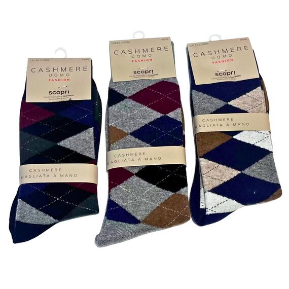 CALZINO CORTO UOMO FANTASIA CASHMERE SCOPRI PRISCO MONSIEUR C