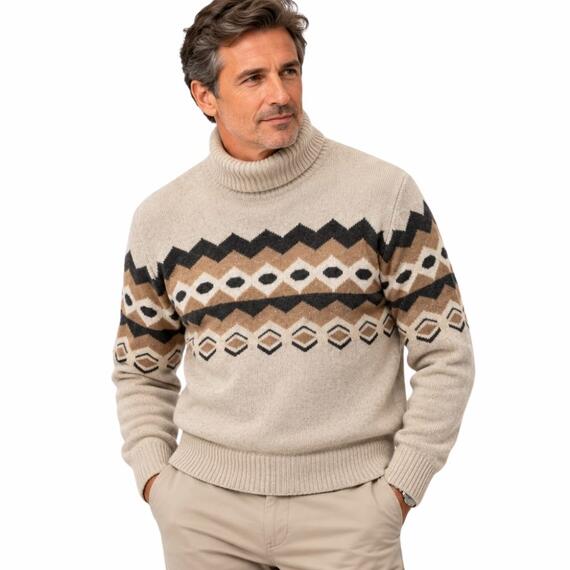 MAGLIONE DOLCEVITA DA UOMO MISTO LANA E VISCOSA MV CLIMA 100