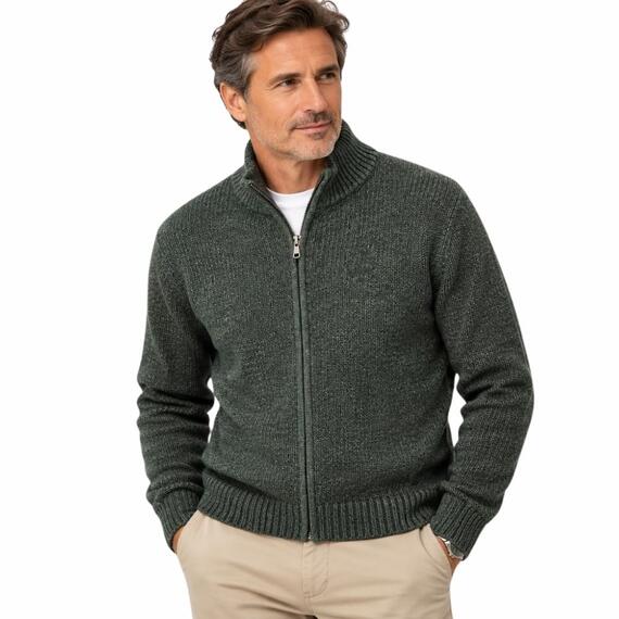 CARDIGAN FULLZIP UOMO MISTO LANA MV FARO 170Z