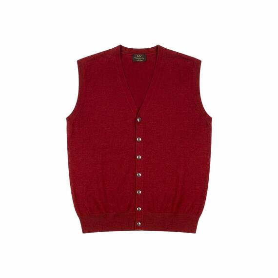 GILET UOMO CON BOTTONI MISTO LANA MERINO MV MS161