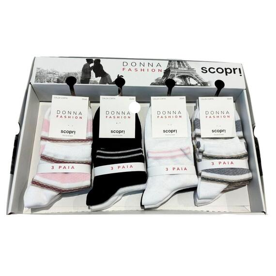 Calzino corto donna in cotone elasticizzato Scopri Prisco Mango Fantasia