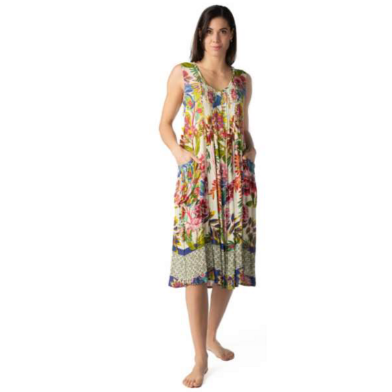 WOMEN'S DRESS IN VISCOSE WITH WIDE SHOULDERS AND BUTTONS MARILA KF392