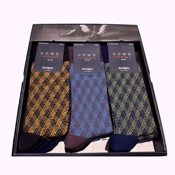 Calzino corto uomo in cotone elasticizzato Scopri Monet