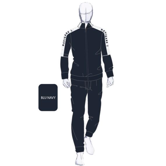 TUTA UOMO FULLZIP COTONE GARZATO NAVIGARE 29614