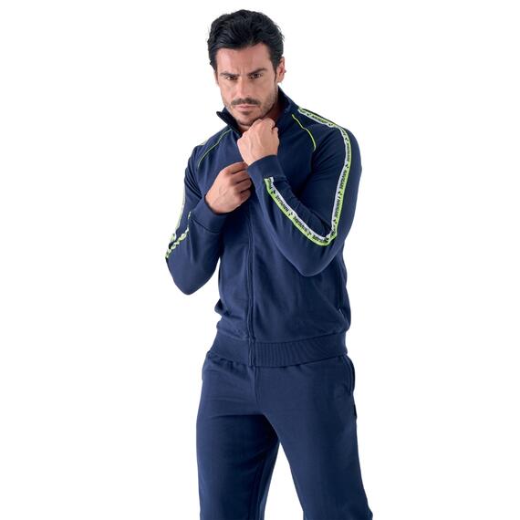TUTA UOMO FULLZIP COTONE GARZATO NAVIGARE 29616