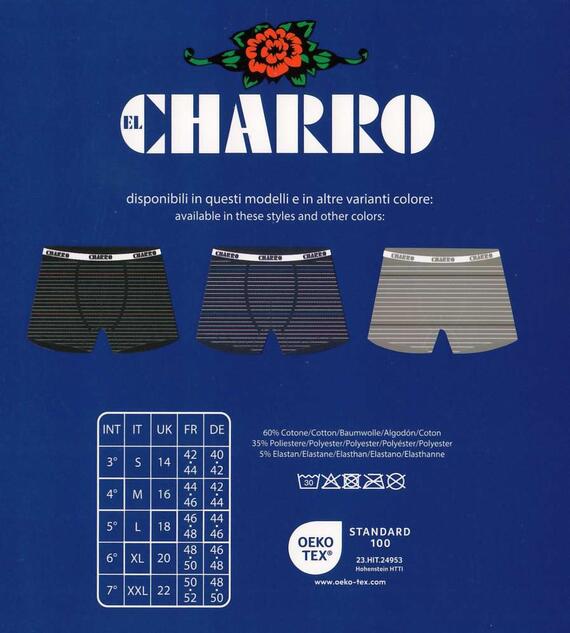 Men's boxer shorts in stretch cotton El Charro Olimpo Ass.4 and Ass.5