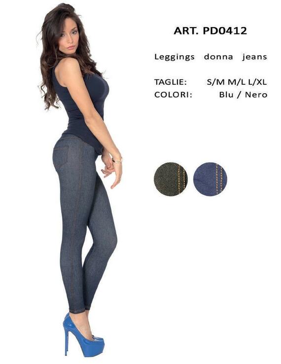 Leggings donna effetto jeans Gladys PD0412