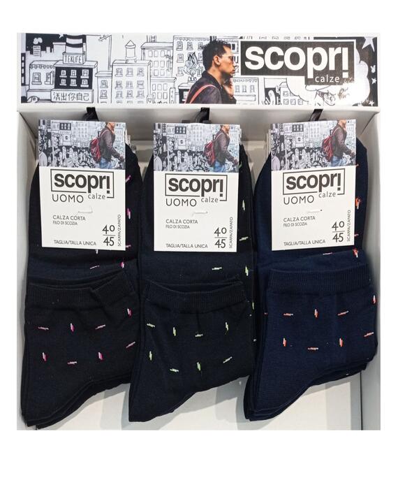 Chaussettes courtes de vélo pour homme en coton extensible Discover Reeves (1 paire)