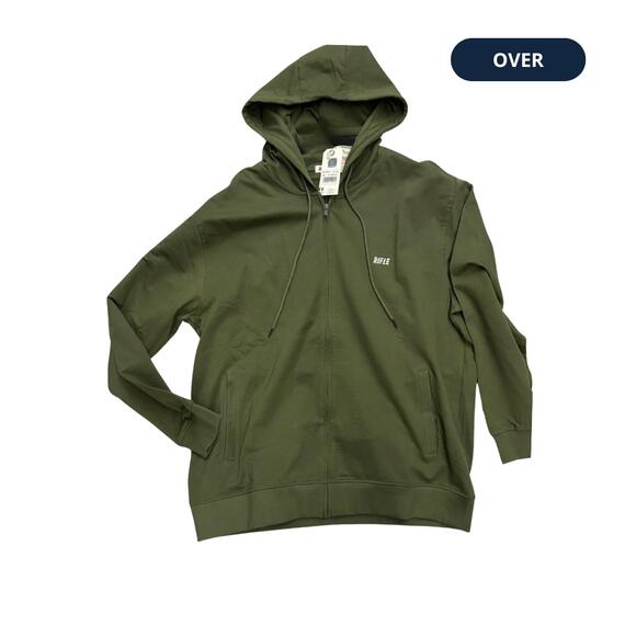 FELPA OVER UOMO FULLZIP CON CAPPUCCIO RIFLE ORFF302 (3XL-6XL)