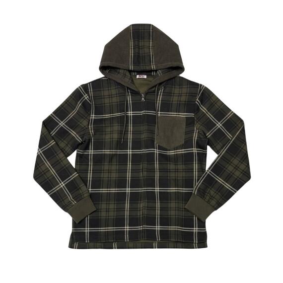 Felpa uomo con cappuccio e zip in fantasia scozzese Rifle RFF807