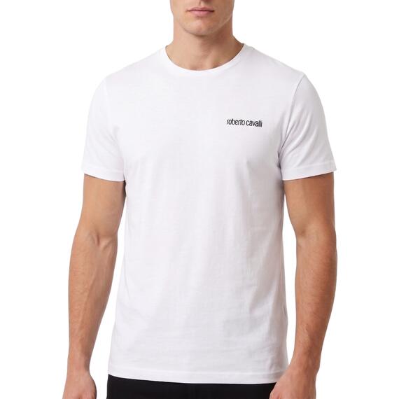 T-shirt uomo girocollo in cotone elasticizzato Roberto Cavalli WSO00E CE010
