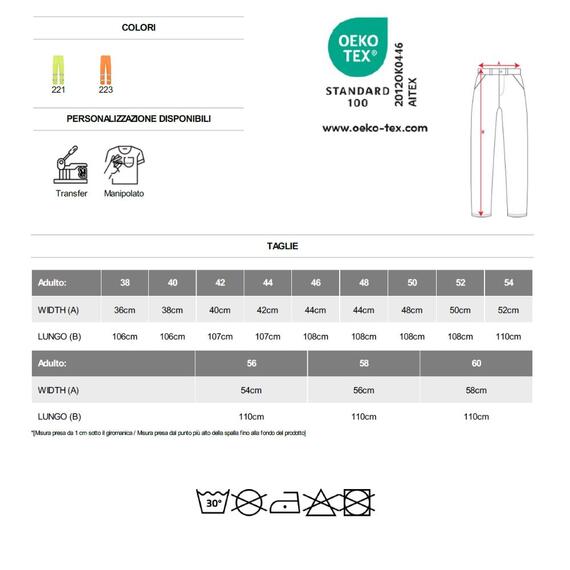 Pantalone multitasche alta visibilità ALFA HV9309 Roly