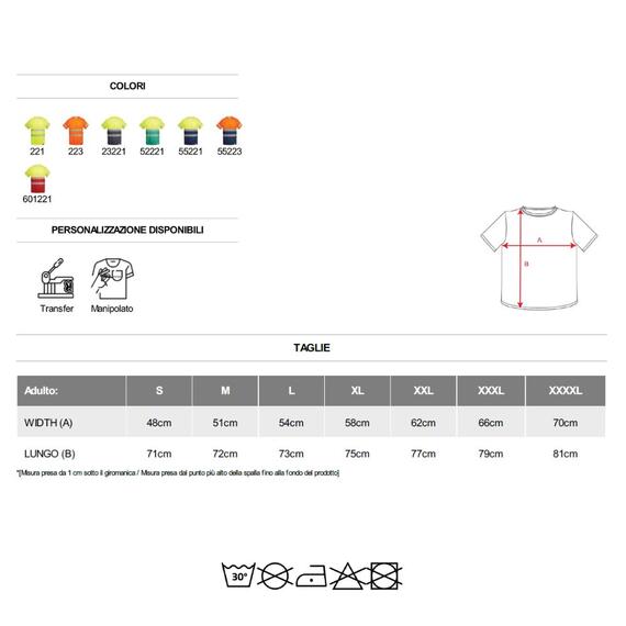 T-shirt maniche corte alta visibilità TAURI HV9317 Roly