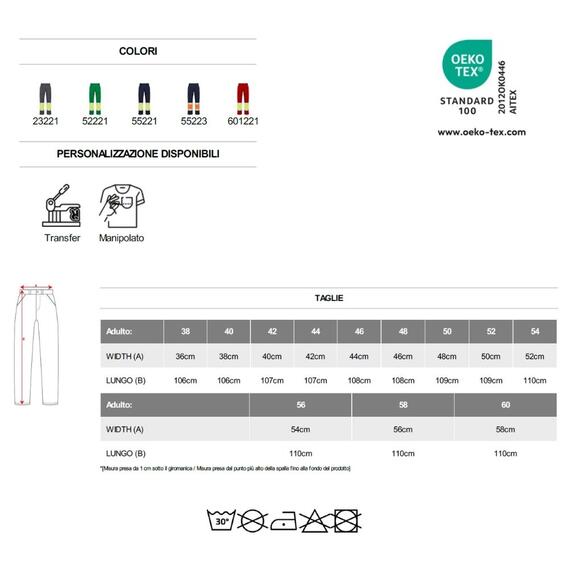 Pantalone bicolore ad altà visibilità Roly NAOS 9300