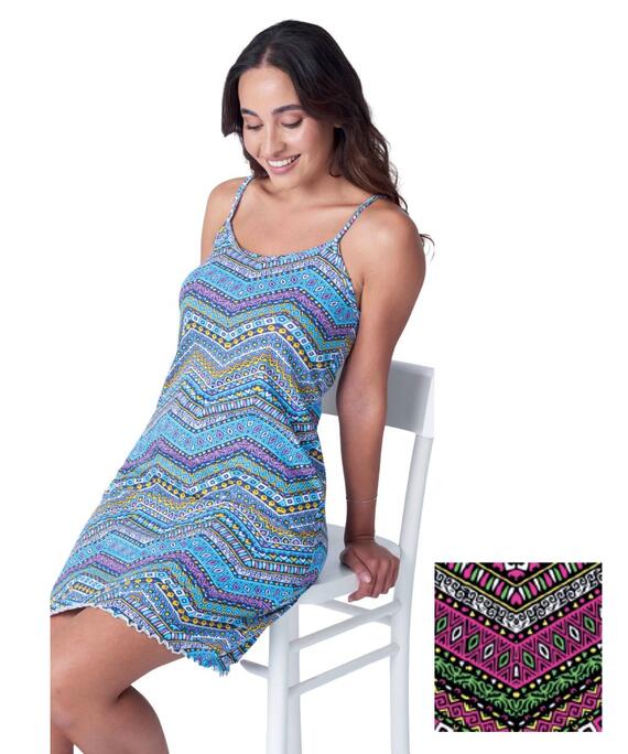 Camicia da notte donna a spallina stretta in jersey di cotone Karelpiu' SB0435