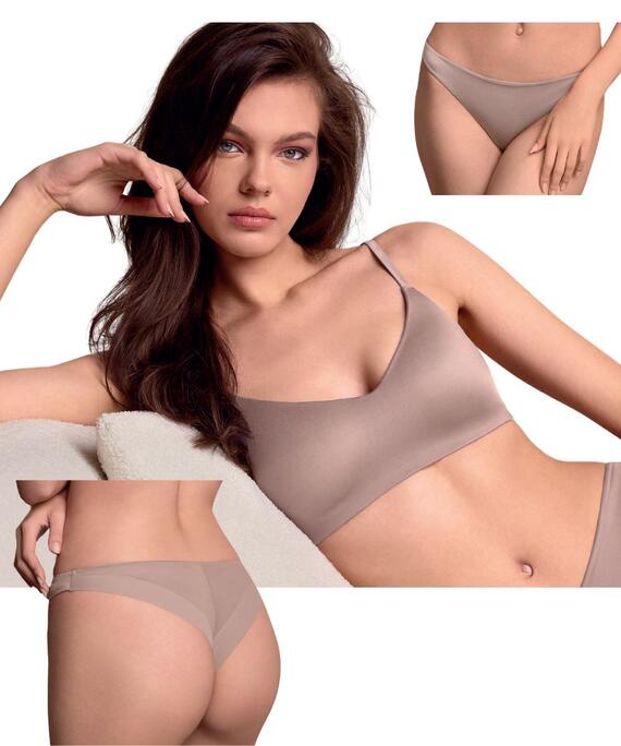 Coordinato con brassiere imbottita e brasiliana Lormar Ultrashine SHI54367