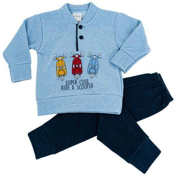 Martellina SM10125 теплая детская пижама из шерсти и хлопка