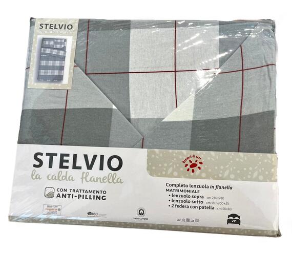 STELVIO DOUBLE FLANNEL BED SET DESIDERI DI CASA