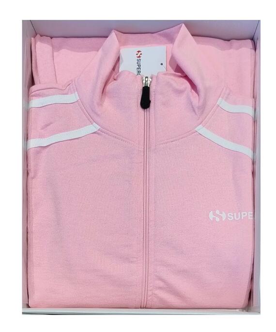 Tuta donna primaverile in cotone garzato con zip Superga 26406