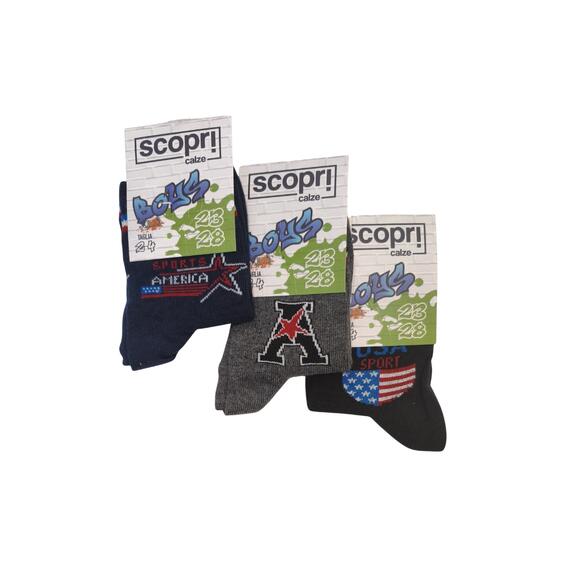 Chaussettes courtes pour enfants Loyd en coton chaud à motifs