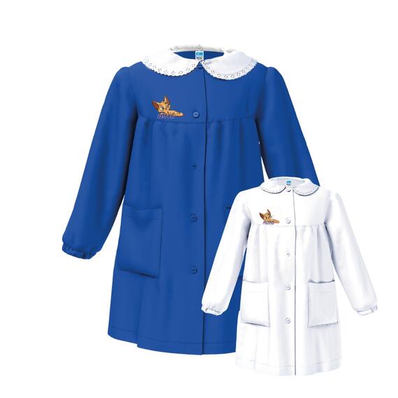GREMBIULE SCUOLA BAMBINA SIGGI 33GR4215 RICAMO GATTO