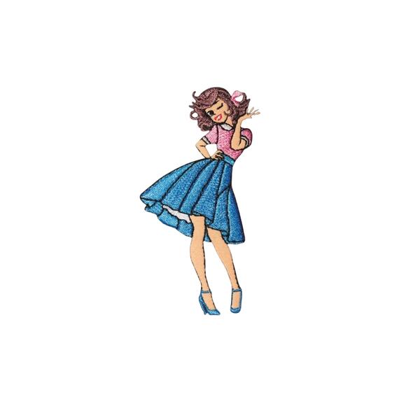GREMBIULE SCUOLA BAMBINA SIGGI 33GR4216 RICAMO RAGAZZA
