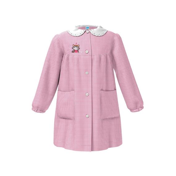 GREMBIULE ASILO BAMBINA SIGGI 33GR4330 RICAMO GATTINO