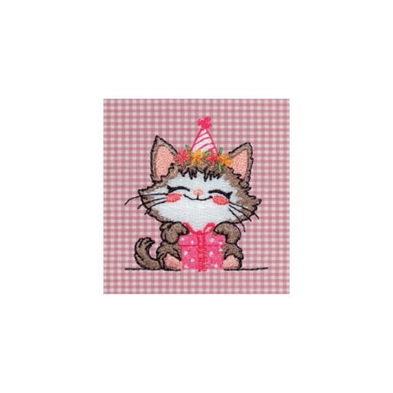 GREMBIULE ASILO BAMBINA SIGGI 33GR4330 RICAMO GATTINO