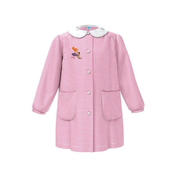 GREMBIULE ASILO BAMBINA SIGGI 33GR4331 RICAMO BALLERINA E CAGNOLINO