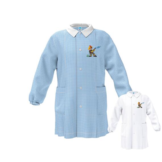 GREMBIULE ASILO BAMBINO SIGGI 33GR4352 RICAMO POMPIERE