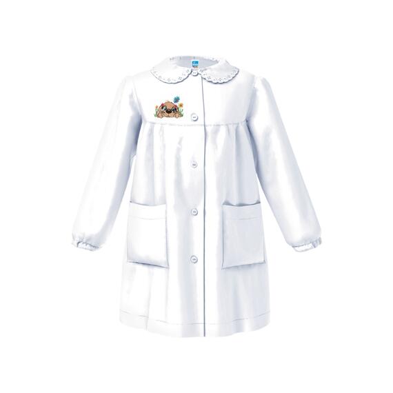 GREMBIULE SCUOLA BAMBINA SIGGI 33GR4364 RICAMO CAGNOLINO