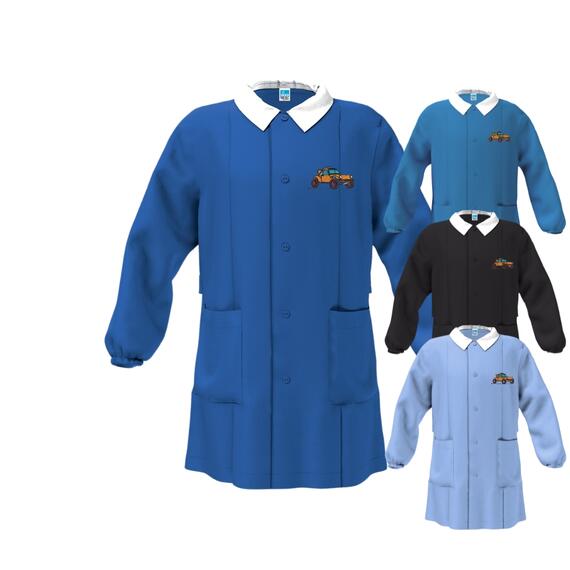 Delantal escolar infantil SIGGI 33GR4393 con bordado para coche