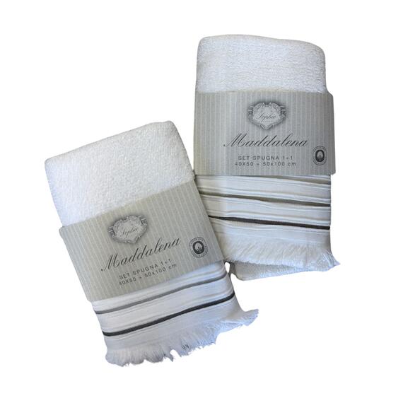 SET OF 2 SOPHIE COTTON TOWELS MAISON MADDALENA
