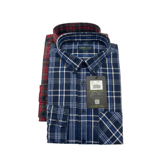 CAMICIA COTONE MANICHE LUNGHE QUADRETTI STORMY LIFE C0061