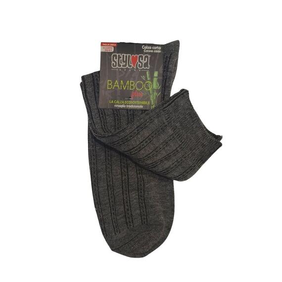 Calza corta donna in cotone caldo bamboo plus Stylosa W032 Megan