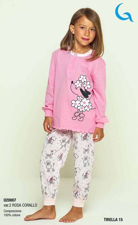 Baby girl's cotton jersey pajamas Gary U10004