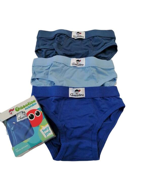 Gasolino art.U801 stretch cotton children's briefs, white and colored