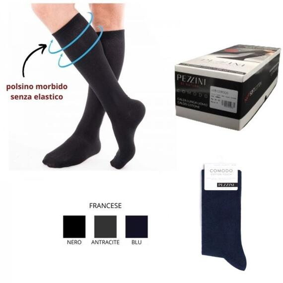 Long men's SANITARY sock in warm Pezzini cotton UGB-COMFORTABLE