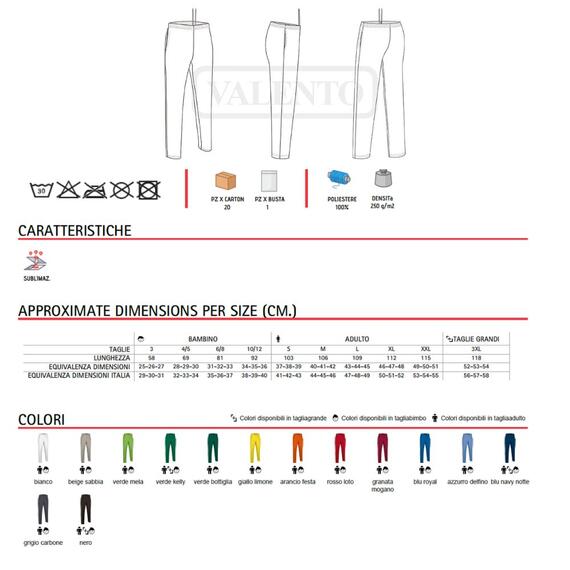 Pantalone sportivo Court Valento