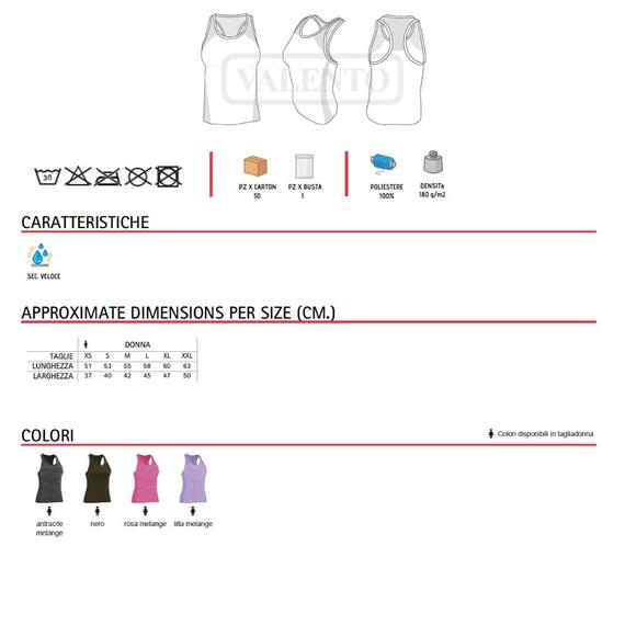 T-shirt tecnica da donna Lucy Valento