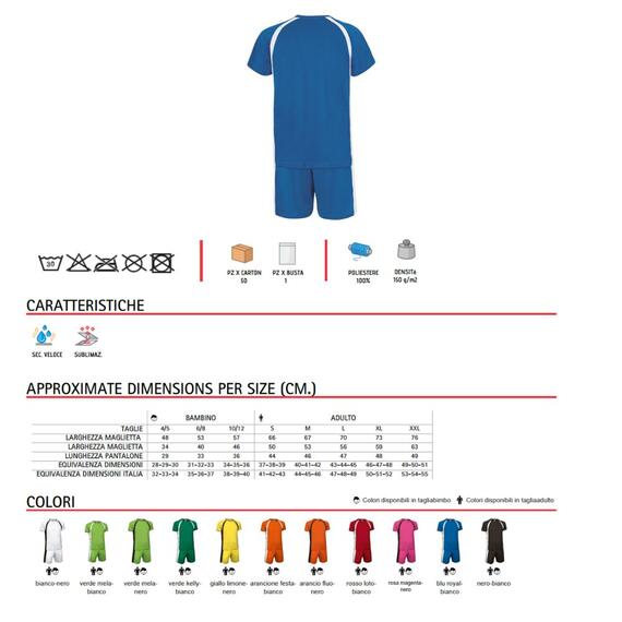 Completo sportivo Maracana Valento