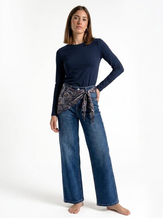 JEANS CON FOULARD IN VITA FIORENZA AMADORI WH3626