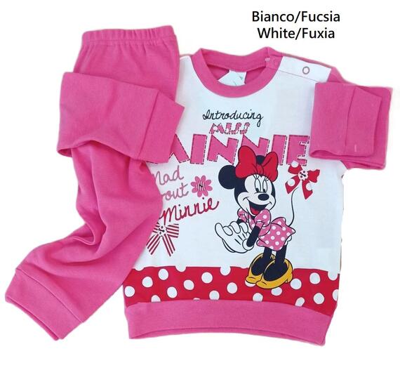 Baby girl's pajamas in warm cotton jersey Disney WI 4190