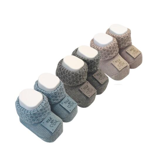 Scarpina calzino neonato in 100% cotone Mafer WSC9436