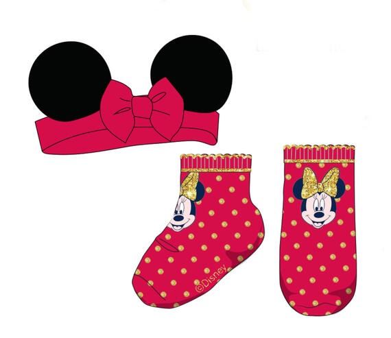 Set natalizio composto da calzino e fascia per neonata WX6113 Disney