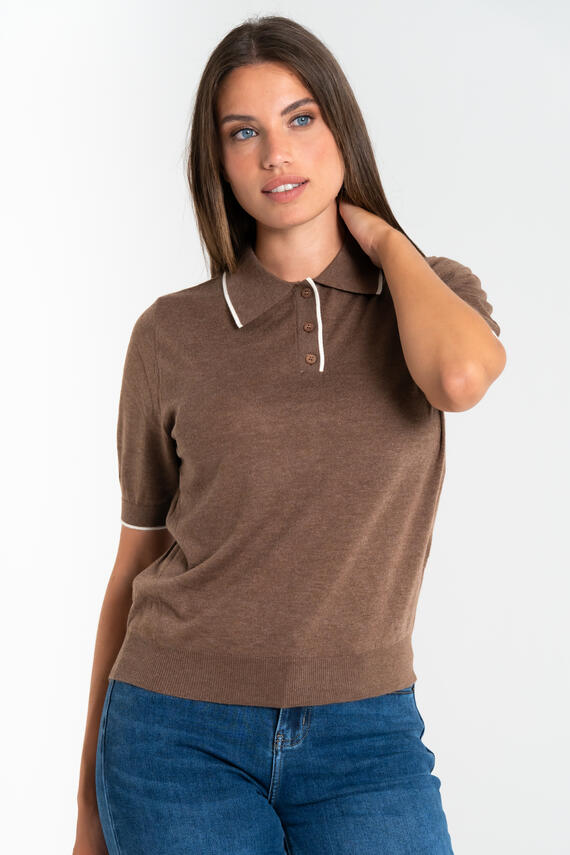 POLO DONNA MEZZA MANICA LANA VISCOSA FIORENZA AMADORI 6255