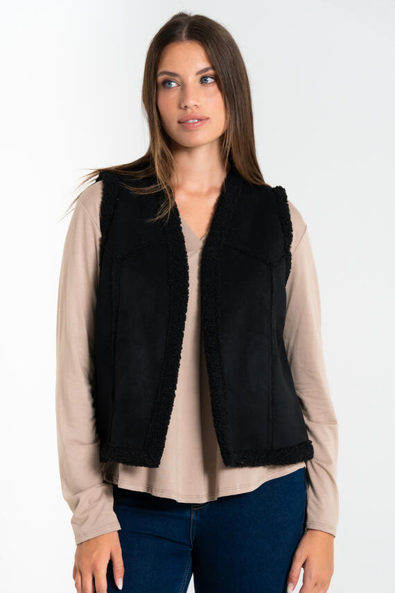 FIORENZA AMADORI WOMEN'S PLUSH SUEDE VEST 85552